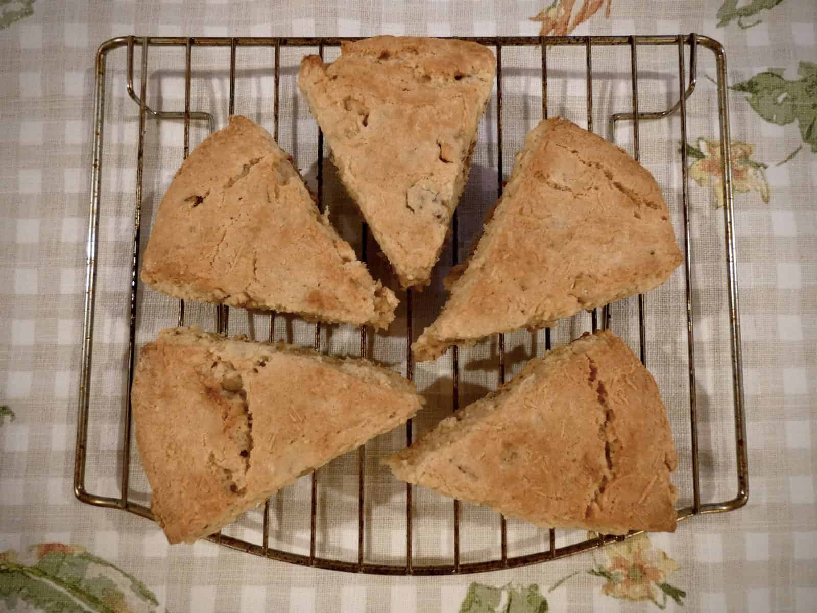 maple walnut scones after separating