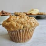 single healthy apple muffin