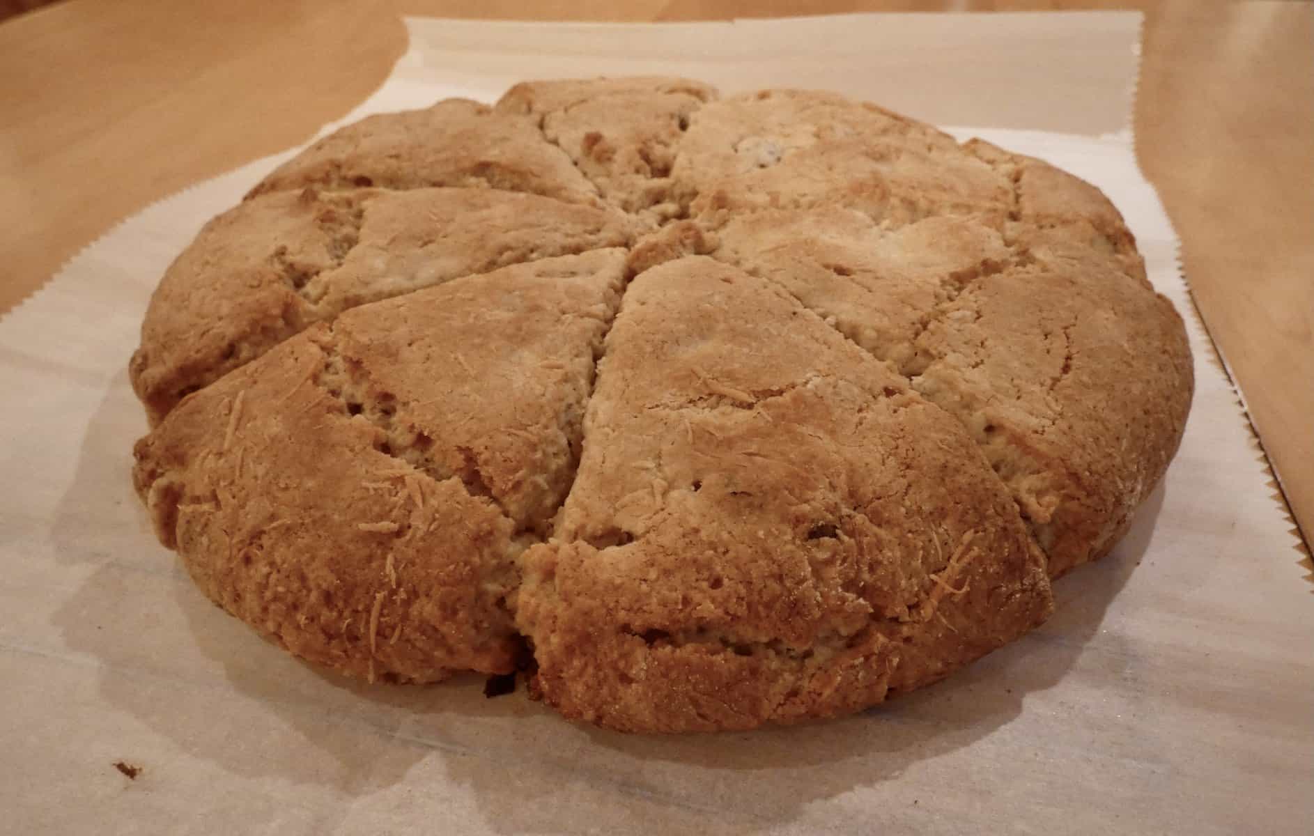 Maple walnut scones after baking