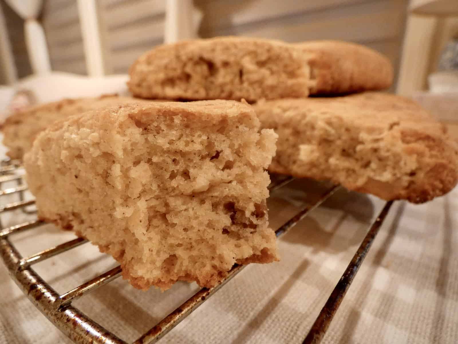 Texture of maple walnut scones