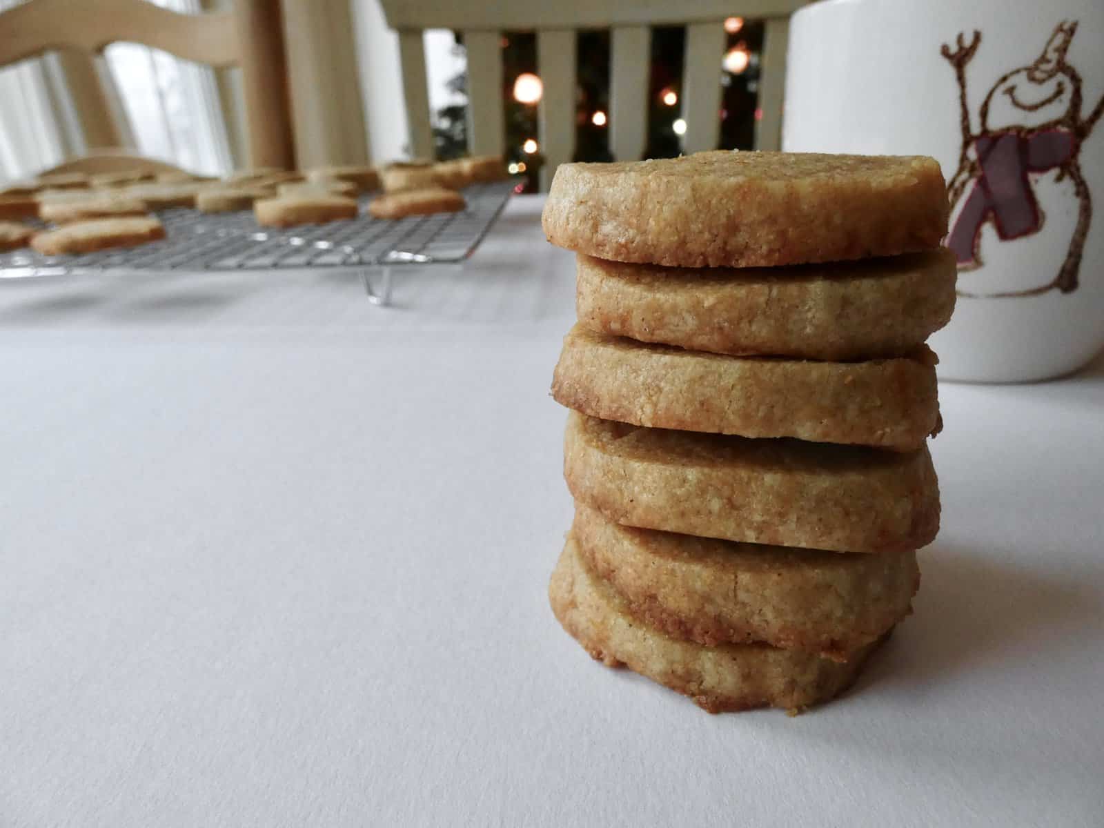 stack of shortbread cookies