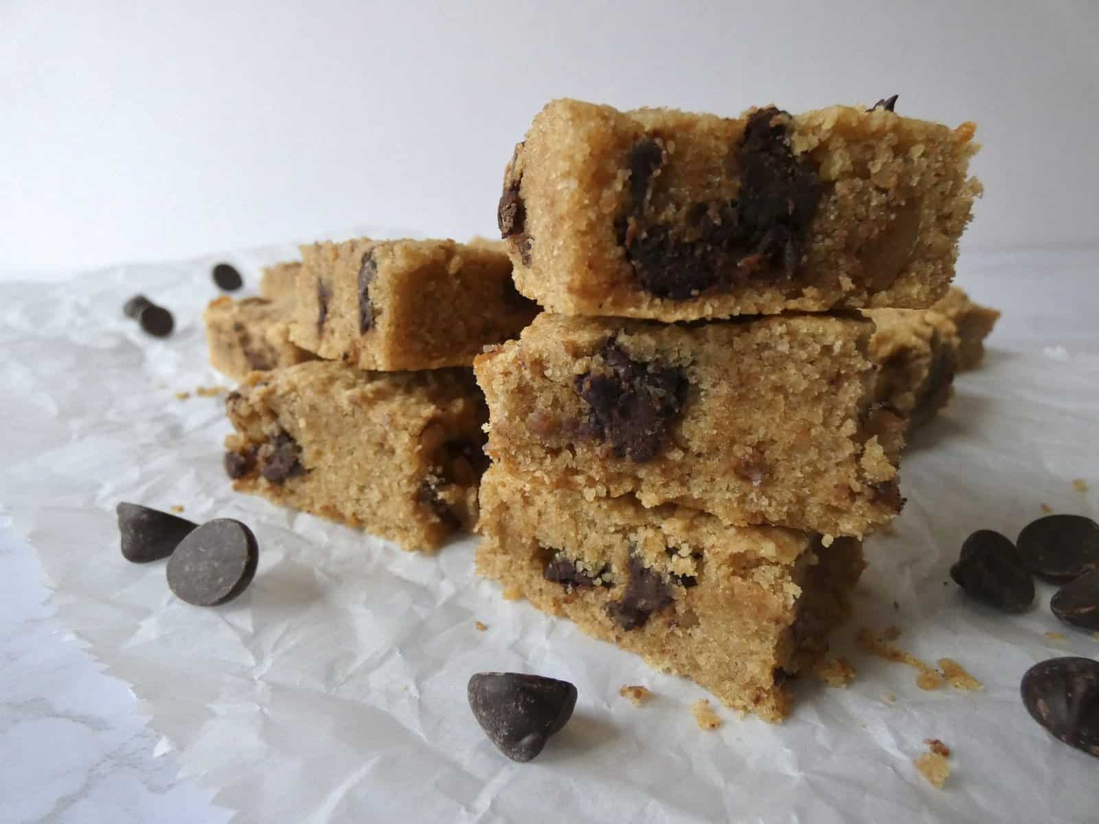 stacked healthier blondies