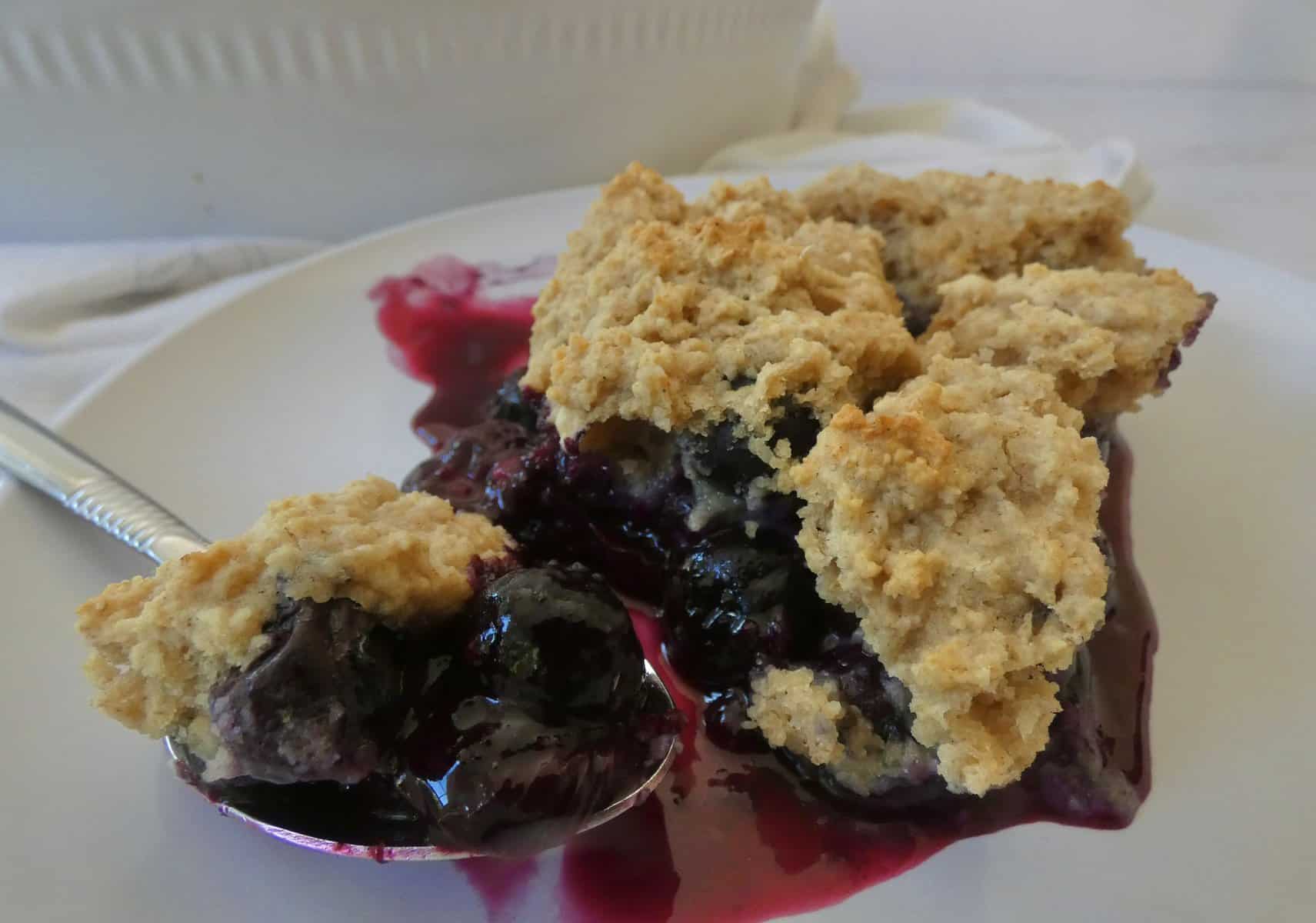 Healthier Blueberry Cobbler