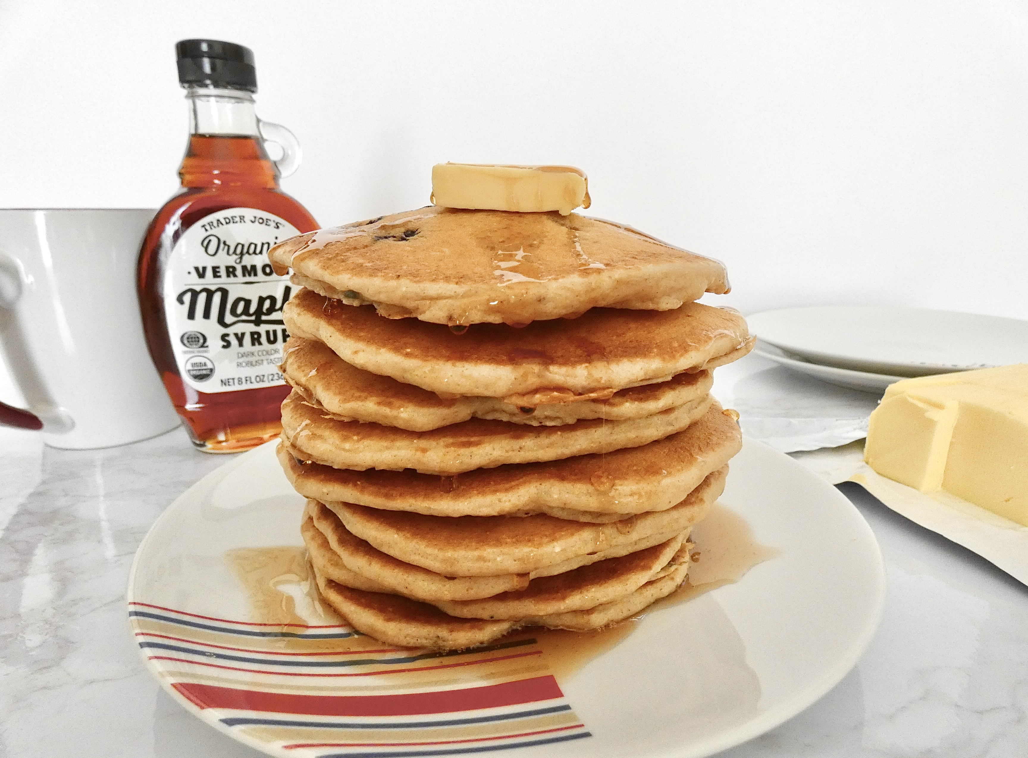 Healthier Blueberry Pancakes