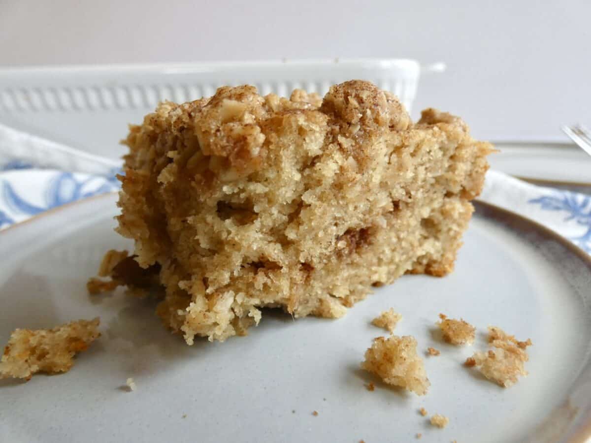Healthier Banana Cinnamon Coffee Cake Half the Sugar