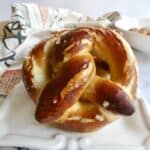 close up of small batch pretzels