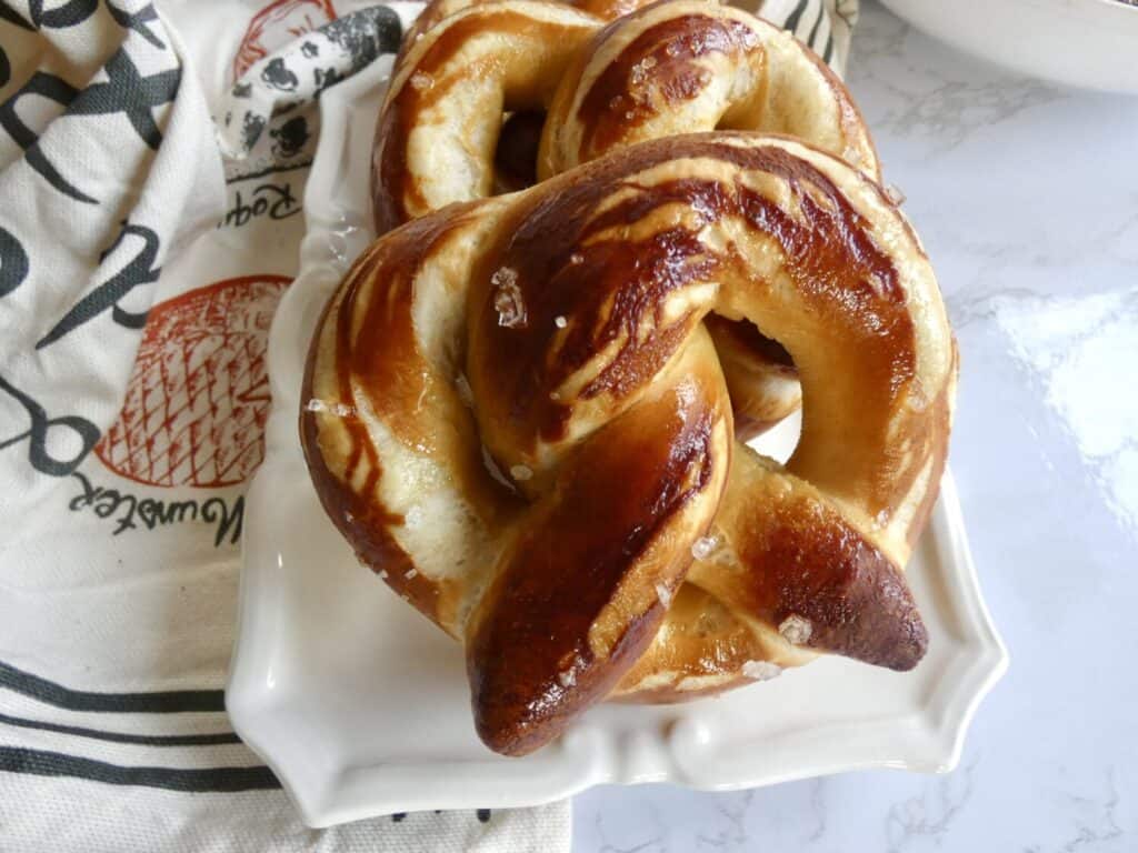 stacked Small Batch Soft Pretzels