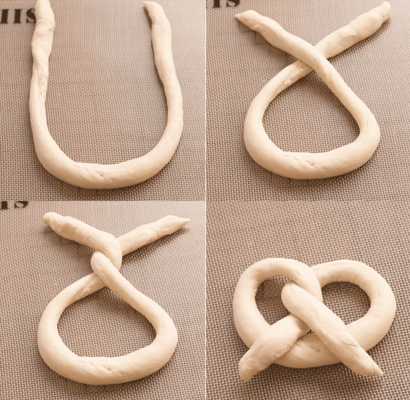 how to shape pretzels