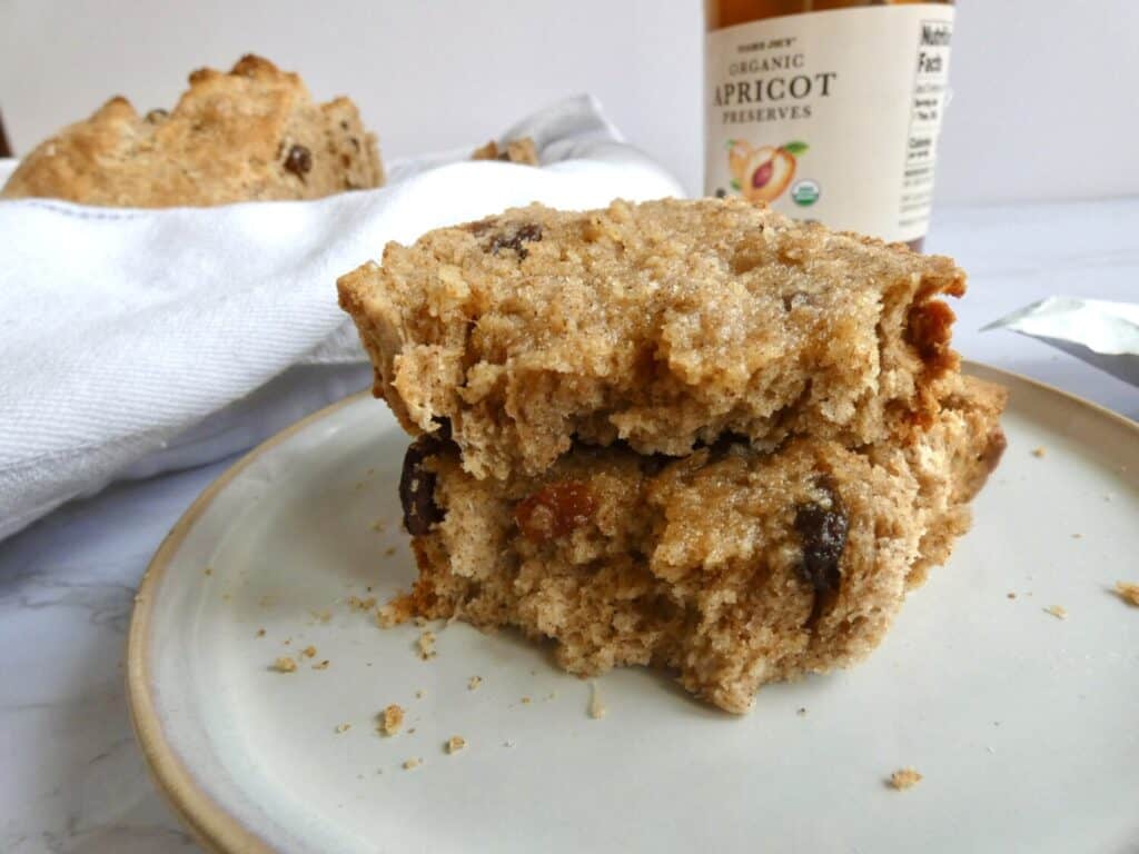 stack of small batch irish soda bread slices