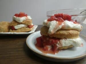 two strawberry shortcakes