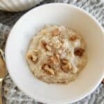 creamy Chai spice rice pudding top down