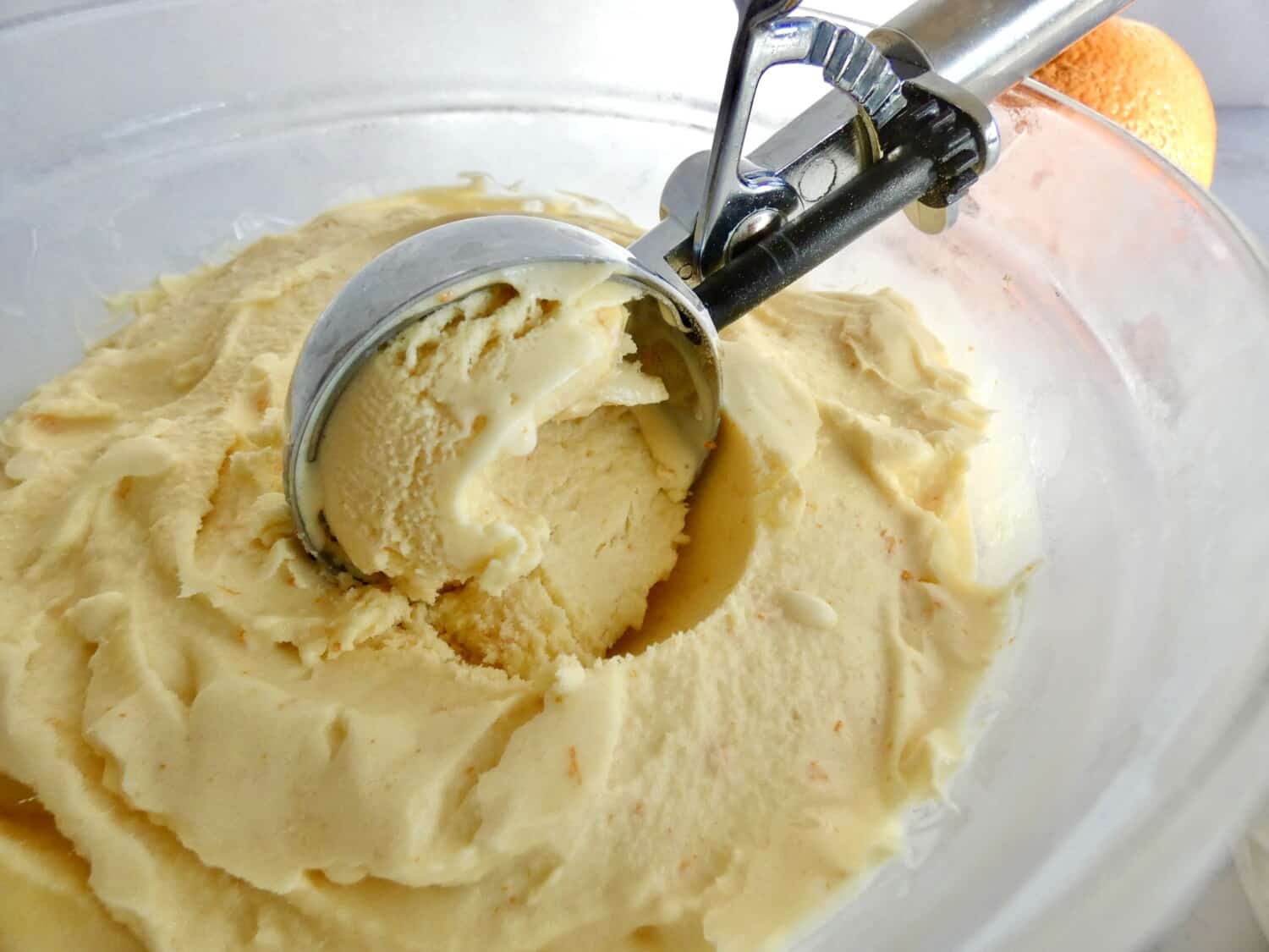 Creamy Homemade Orange Ice Cream Half The Sugar