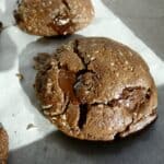 close up of secret ingredient fudgy double chocolate cookies